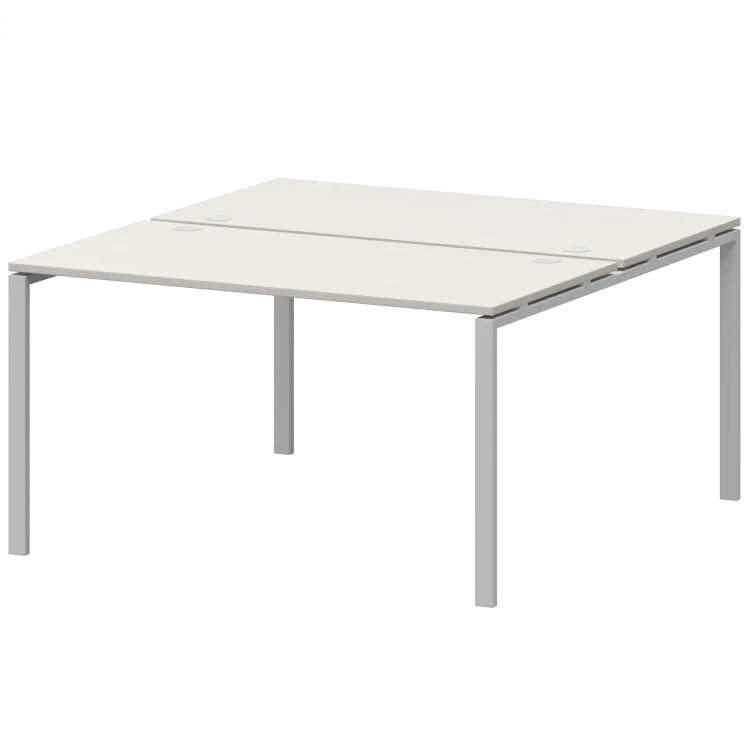 Бенч двойной на 2 рабочих места АМБ-005 Ясень шимо/Белый 1800x1496x760 Арго-М