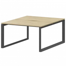 Бенч двойной на 2 рабочих места на металлокаркасе НТМП.О.Б2-120 Баттл Рок/Антрацит 1200x1496x750 Аргентум-МП