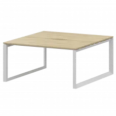 Бенч двойной на 2 рабочих места на металлокаркасе НТМП.О.Б2-140 Баттл Рок/Белый 1400x1496x750 Аргентум-МП