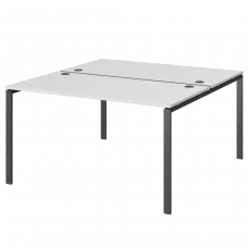 Бенч двойной на 2 рабочих места АМБ-002 Белый/Антрацит 1200x1496x760 Арго-М