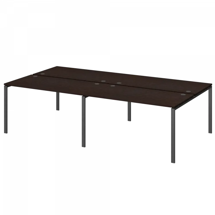 Бенч двойной на 4 рабочих места АМБ-005.60-4 Дуб венге/Антрацит 3600x1236x760 Арго-М