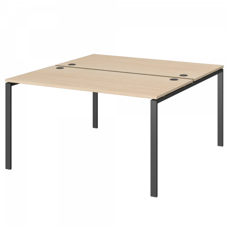 Бенч двойной на 2 рабочих места АМБ-004.60 Бук/Антрацит 1600x1236x760 Арго-М