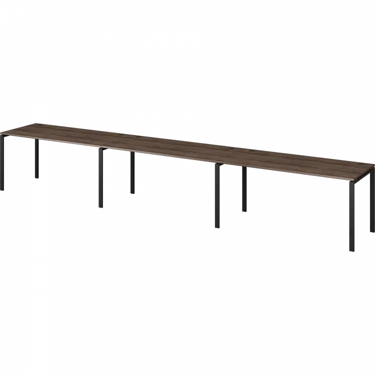 Бенч линейный на 3 рабочих места АМБЛ-004-3 Лагос/Антрацит 4800x730x760 Арго-М