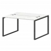 Бенч двойной на металлокаркасе СМС2-О-12К.120.Пр25 Белый/Антрацит 1200x1236x750 Смарт