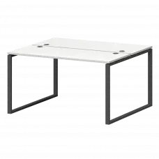 Бенч двойной на металлокаркасе СМС2-О-12К.120.Пр25 Белый/Антрацит 1200x1236x750 Смарт