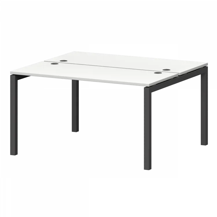 Бенч двойной на металлокаркасе СМС2-П-18К.120.Пр50 Белый/Антрацит 1800x1236x750 Смарт