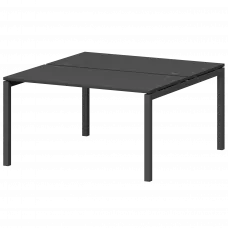 Бенч двойной на металлокаркасе СМС2-П-10К.149.Пр50 Графит/Антрацит 1000x1496x750 Смарт