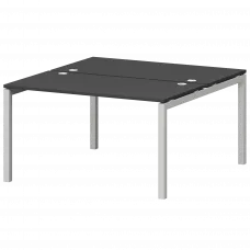 Бенч двойной на металлокаркасе СМС2-П-16К.149.Пр50 Графит/Белый 1600x1496x750 Смарт