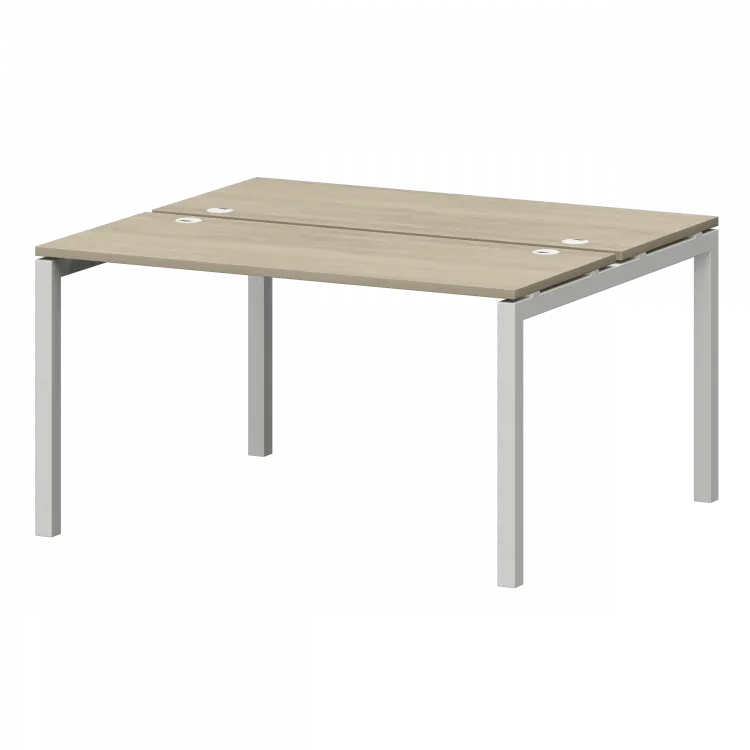 Бенч двойной на металлокаркасе СМС2-П-10К.120.Пр50 Кронберг/Белый 1000x1236x750 Смарт