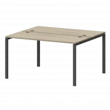 Бенч двойной на металлокаркасе СМС2-П-14К.120.Пр25 Кронберг/Антрацит 1400x1236x750 Смарт