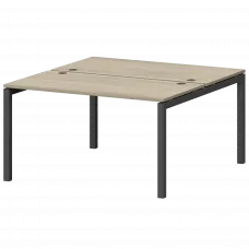 Бенч двойной на металлокаркасе СМС2-П-16К.149.Пр50 Кронберг/Антрацит 1600x1496x750 Смарт