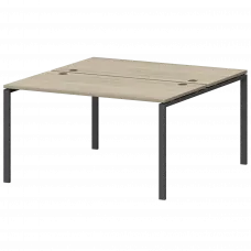 Бенч двойной на металлокаркасе СМС2-П-18К.149.Пр25 Кронберг/Антрацит 1800x1496x750 Смарт