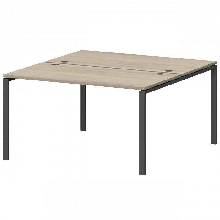 Бенч двойной на металлокаркасе СМС2-П-18К.149.Пр25 Кронберг/Антрацит 1800x1496x750 Смарт