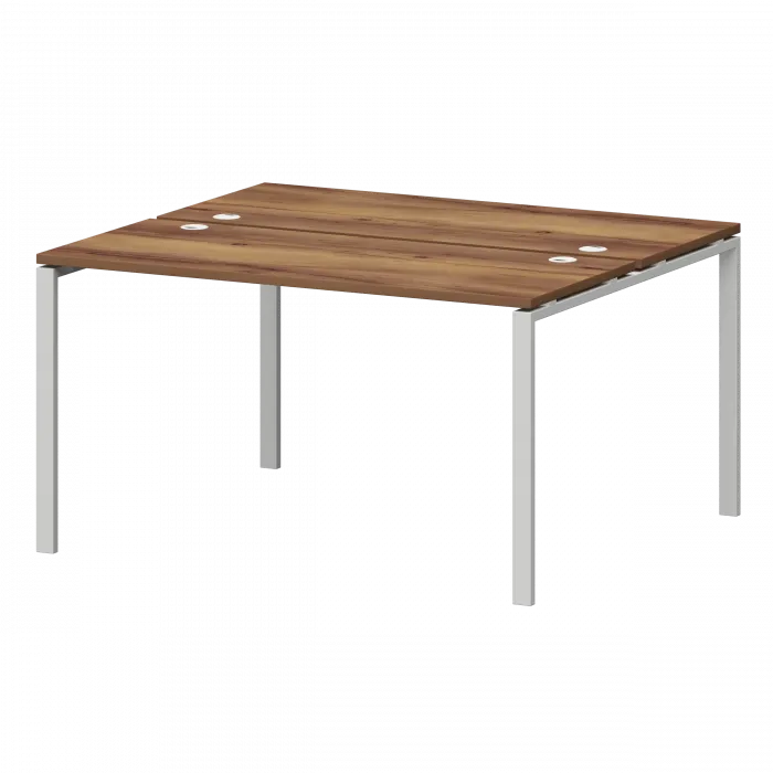 Бенч двойной на металлокаркасе СМС2-П-10К.120.Пр25 Таксония/Белый 1000x1236x750 Смарт