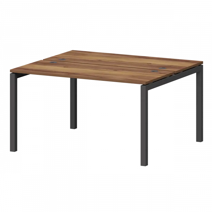 Бенч двойной на металлокаркасе СМС2-П-10К.120.Пр50 Таксония/Антрацит 1000x1236x750 Смарт