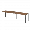 Бенч линейный на 2 рабочих места АМБЛ-003.60 Орех гварнери/Антрацит 2800x600x760 Арго-М