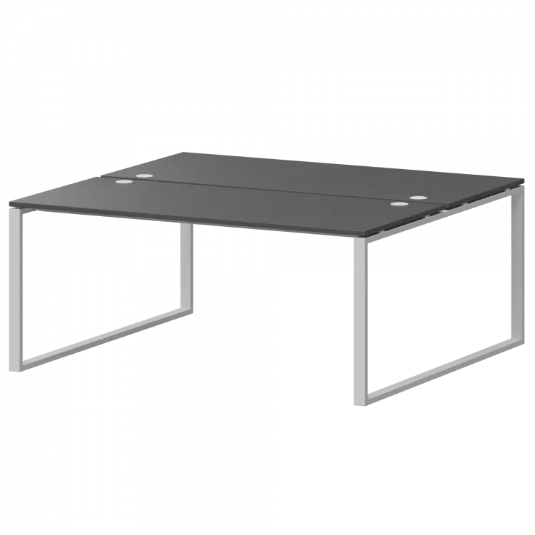 Бенч двойной на 2 рабочих места АМБ.О-004 Антрацит/Белый 1600x1496x760 Арго-М