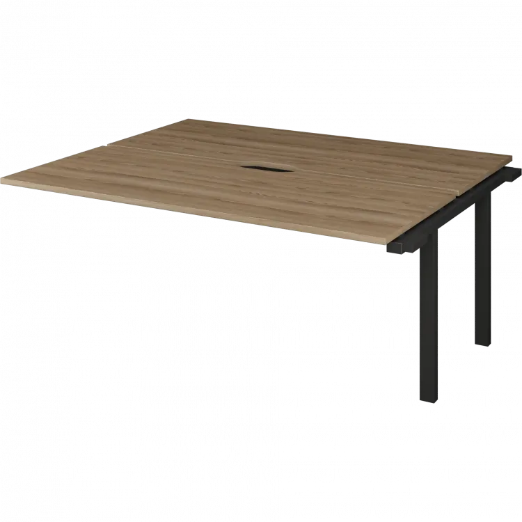 Модуль двойной на металлокаркасе НТМП.ПО.Б2-200Э Дуб сафари/Антрацит 2000x1496x750 Аргентум-МП