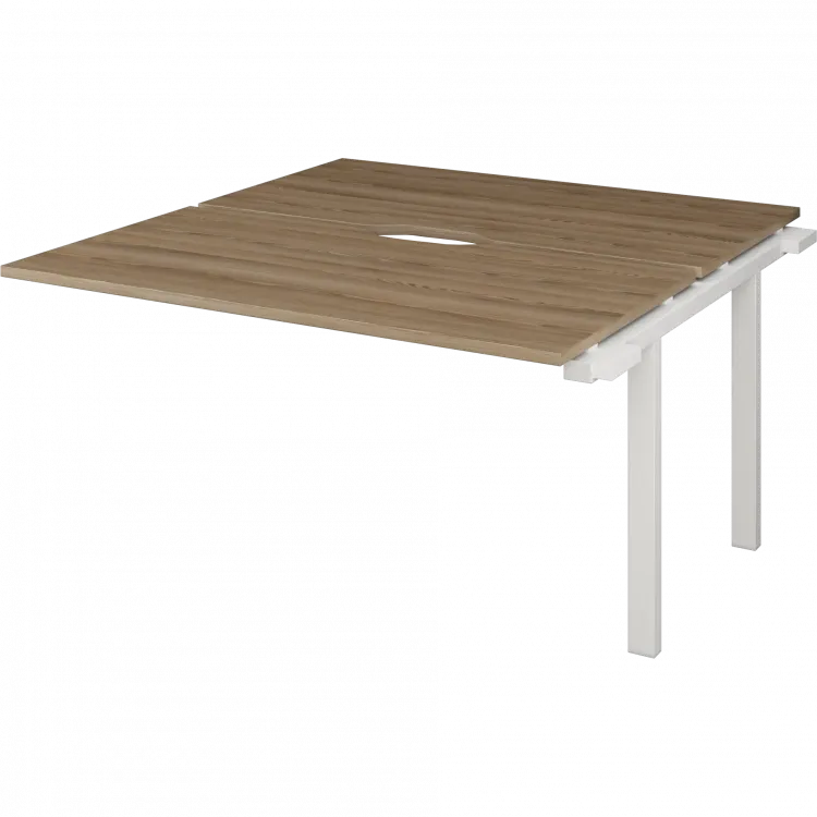 Модуль двойной на металлокаркасе НТМП.ПО.Б2-160Э Дуб сафари/Белый 1600x1496x750 Аргентум-МП