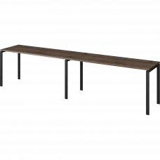 Бенч линейный на 2 рабочих места АМБЛ-004.60 Лагос/Антрацит 3200x600x760 Арго-М