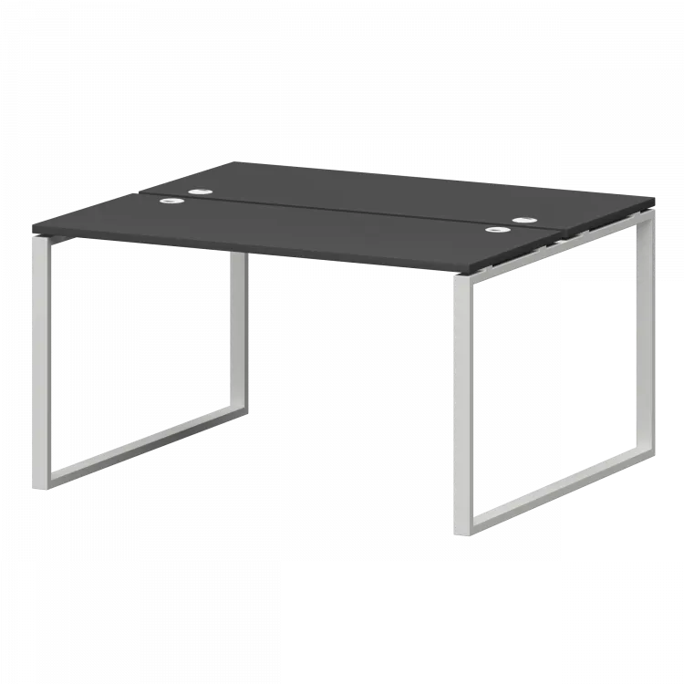 Бенч двойной на металлокаркасе СМС2-О-12К.120.Пр25 Графит/Белый 1200x1236x750 Смарт