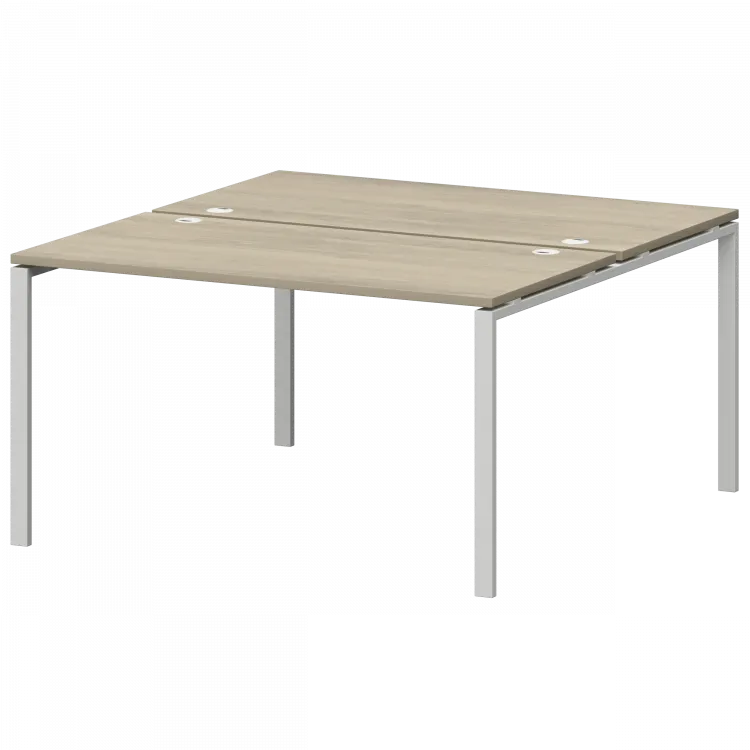 Бенч двойной на металлокаркасе СМС2-П-10К.149.Пр25 Кронберг/Белый 1000x1496x750 Смарт