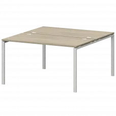 Бенч двойной на металлокаркасе СМС2-П-12К.149.Пр25 Кронберг/Белый 1200x1496x750 Смарт