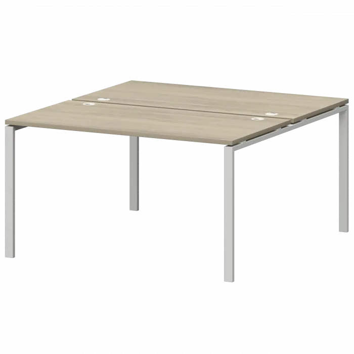 Бенч двойной на металлокаркасе СМС2-П-18К.149.Пр25 Кронберг/Белый 1800x1496x750 Смарт