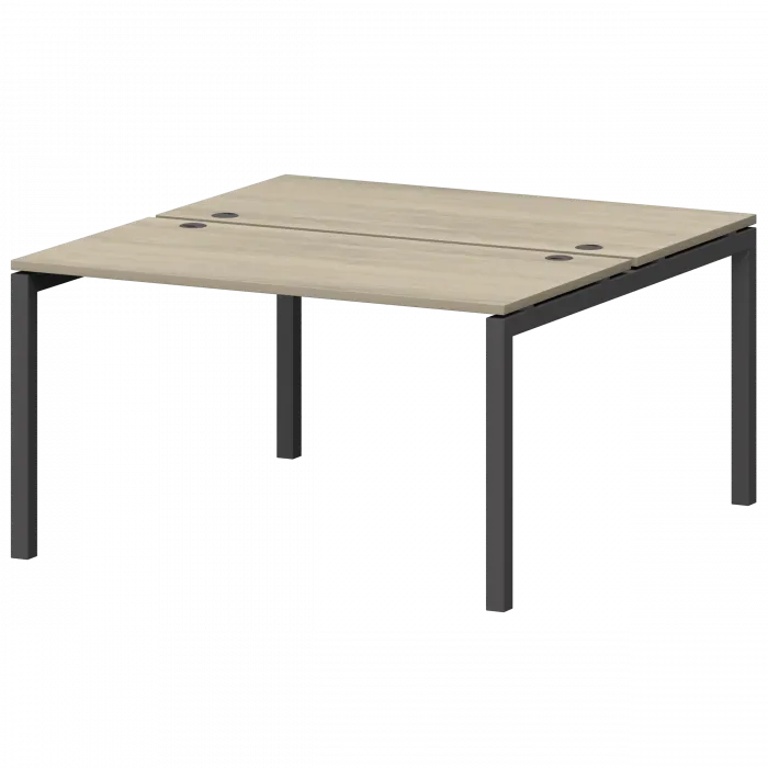 Бенч двойной на металлокаркасе СМС2-П-12К.149.Пр50 Кронберг/Антрацит 1200x1496x750 Смарт