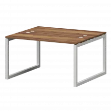 Бенч двойной на металлокаркасе СМС2-О-14К.120.Пр50 Таксония/Белый 1400x1236x750 Смарт