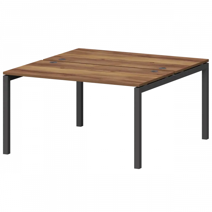 Бенч двойной на металлокаркасе СМС2-П-10К.149.Пр50 Таксония/Антрацит 1000x1496x750 Смарт