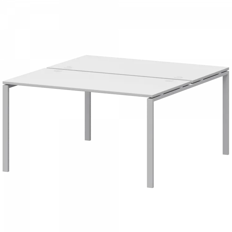 Бенч двойной на 2 рабочих места АМБ-002.60 Белый/Белый 1200x1236x750 Арго-М