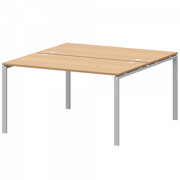 Бенч двойной на 2 рабочих места АМБ-005 Ольха/Белый 1800x1496x760 Арго-М