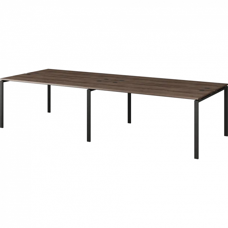 Бенч двойной на 4 рабочих места АМБ-005.60-4 Лагос/Антрацит 3600x1236x760 Арго-М