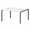Бенч двойной на металлокаркасе СМС2-П-18К.120.Пр25 Белый/Антрацит 1800x1236x750 Смарт