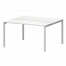 Бенч двойной на металлокаркасе СМС2-П-12К.120.Пр25 Белый/Белый 1200x1236x750 Смарт