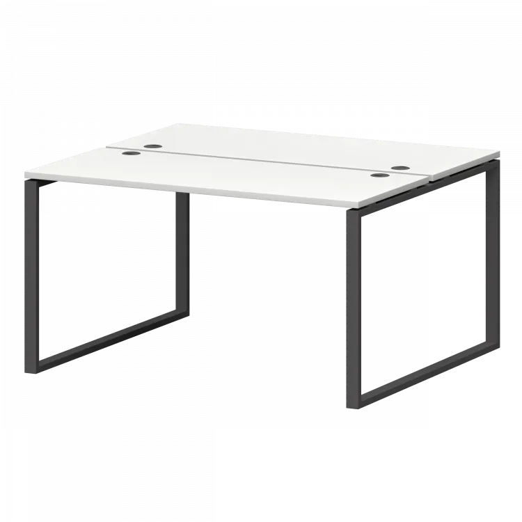 Бенч двойной на металлокаркасе СМС2-О-16К.120.Пр25 Белый/Антрацит 1600x1236x750 Смарт