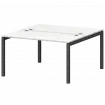Бенч двойной на металлокаркасе СМС2-П-12К.149.Пр50 Белый/Антрацит 1200x1496x750 Смарт