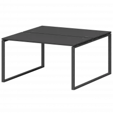 Бенч двойной на металлокаркасе СМС2-О-12К.149.Пр25 Графит/Антрацит 1200x1496x750 Смарт