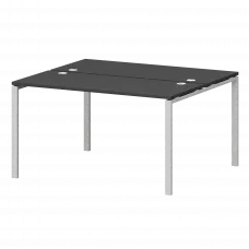 Бенч двойной на металлокаркасе СМС2-П-18К.120.Пр25 Графит/Белый 1800x1236x750 Смарт