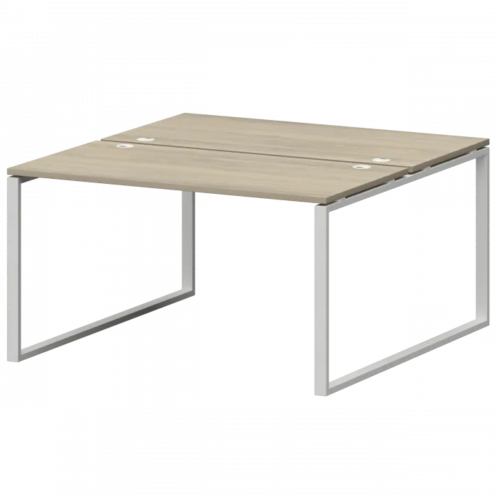 Бенч двойной на металлокаркасе СМС2-О-10К.149.Пр25 Кронберг/Белый 1000x1496x750 Смарт