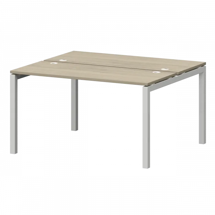 Бенч двойной на металлокаркасе СМС2-П-16К.120.Пр50 Кронберг/Белый 1600x1236x750 Смарт