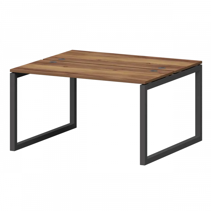 Бенч двойной на металлокаркасе СМС2-О-12К.120.Пр50 Таксония/Антрацит 1200x1236x750 Смарт