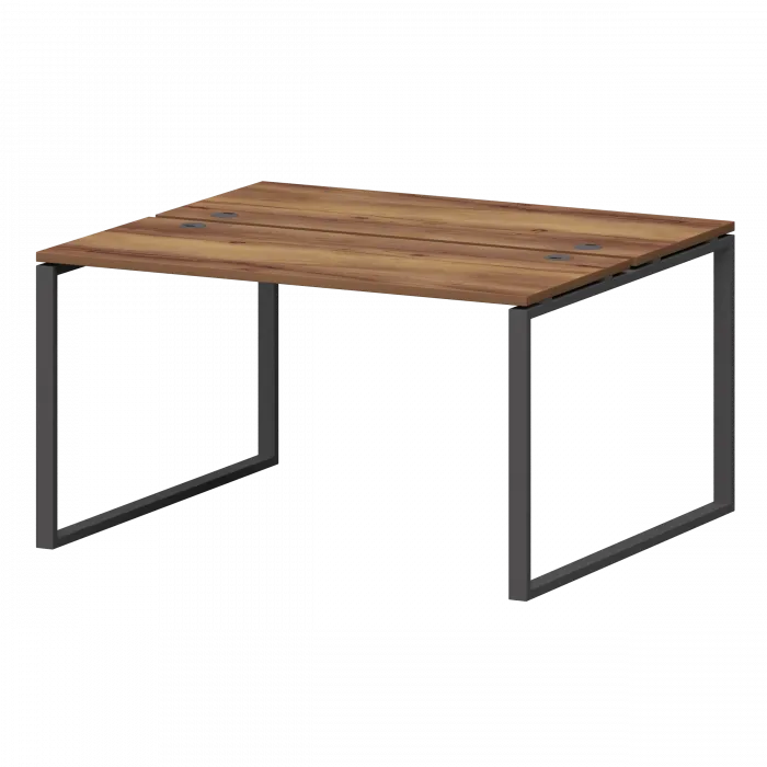 Бенч двойной на металлокаркасе СМС2-О-18К.120.Пр25 Таксония/Антрацит 1800x1236x750 Смарт