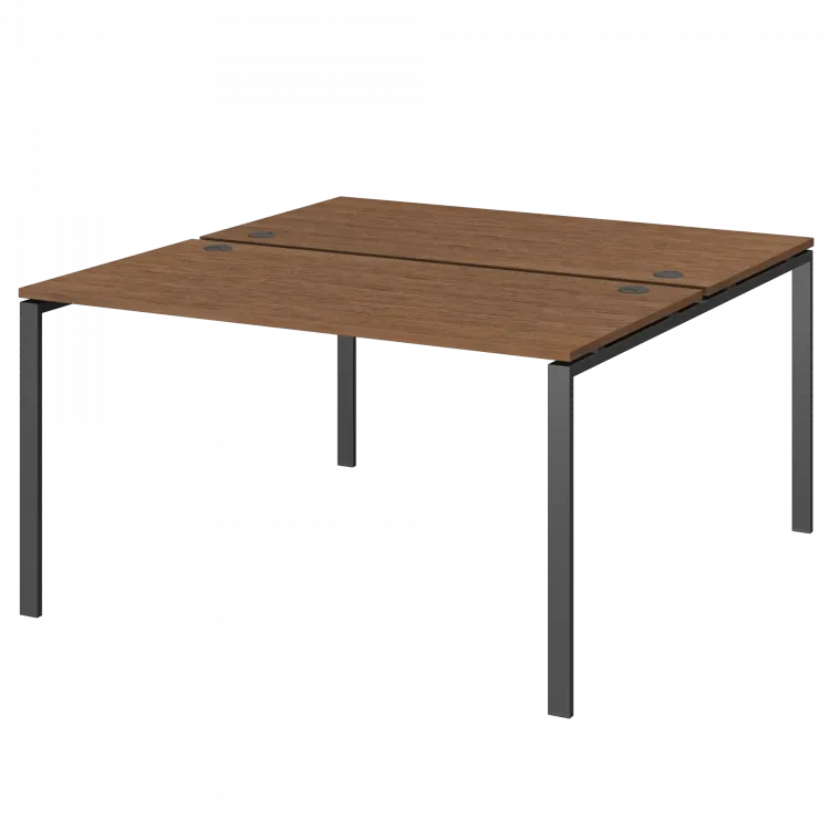 Бенч двойной на 2 рабочих места АМБ-002.60 Орех гварнери/Белый 1200x1236x760 Арго-М