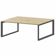 Бенч двойной на 2 рабочих места на металлокаркасе НТМП.О.Б2-180 Баттл Рок/Антрацит 1800x1496x750 Аргентум-МП