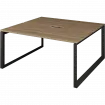 Бенч двойной на 2 рабочих места на металлокаркасе НТМП.О.Б2-160 Дуб сафари/Антрацит 1600x1496x750 Аргентум-МП