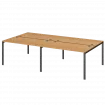Бенч двойной на 4 рабочих места АМБ-004.60-4 Ольха/Антрацит 3200x1236x760 Арго-М