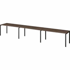 Бенч линейный на 3 рабочих места АМБЛ-005-3 Лагос/Антрацит 5400x730x760 Арго-М