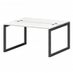 Бенч двойной на металлокаркасе СМС2-О-14К.120.Пр50 Белый/Антрацит 1400x1236x750 Смарт
